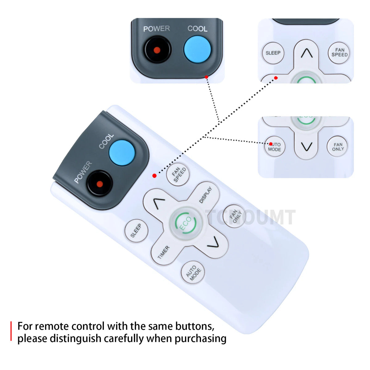 Replacement Remote Control For Whirlpool WHHW081AW WHAW152BW WHAW050CW BWAC12WT