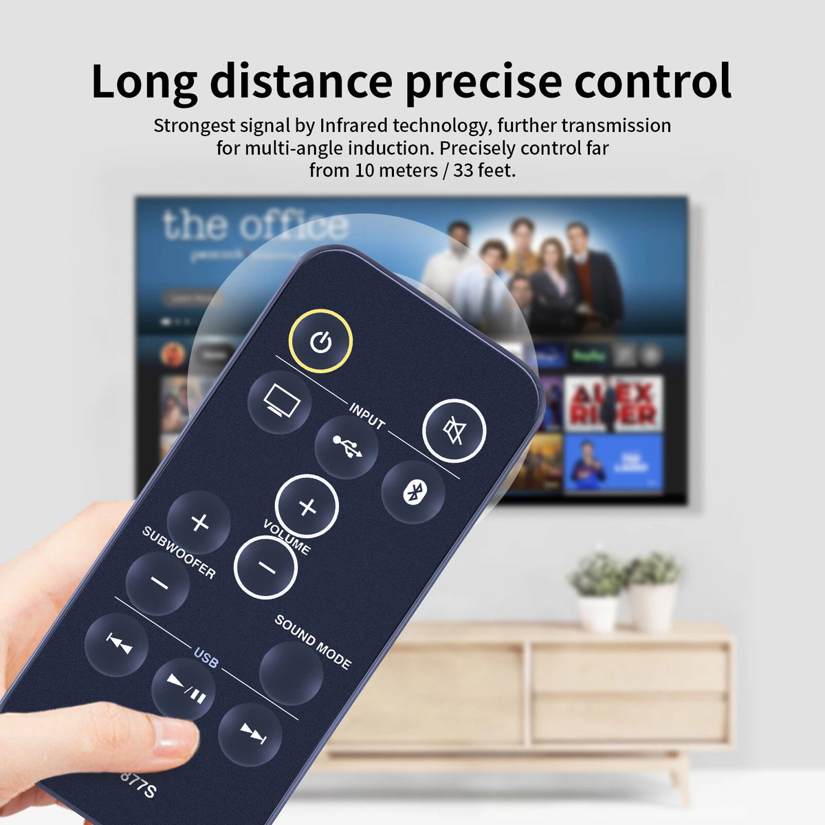 RC-877S Remote Control For Onkyo Sound Bar LB401 LS-B50 LS-T10 LST10