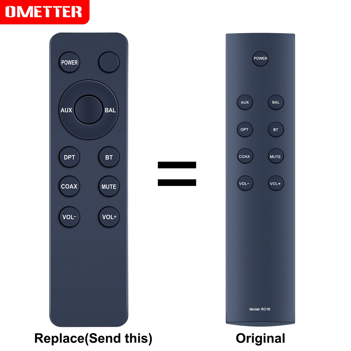 RC16 Remote Control For HiVi-Swans D300 Bluetooth Powered Bookshelf Speakers