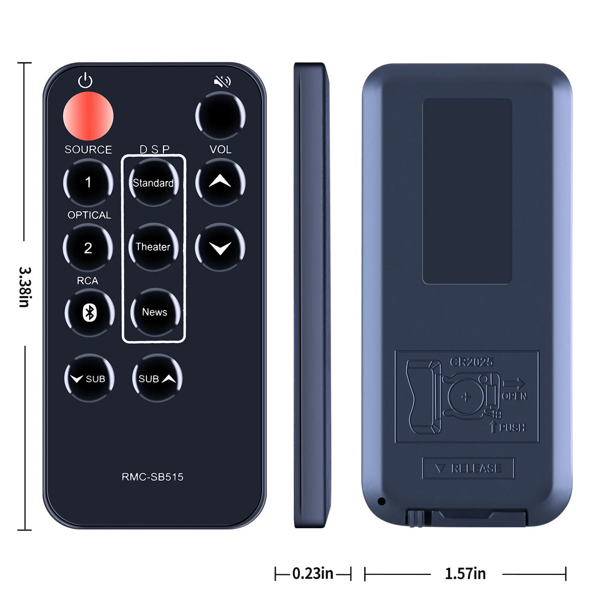 RMC-SB515 Remote Control For Insignia Soundbar NS-SB515 RMCSB515