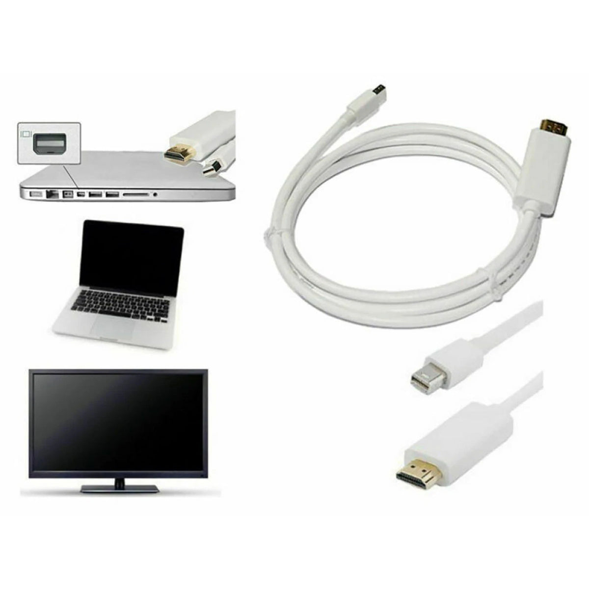 DTS/DTS-HD Port DP to HDMI Adapter Cable HDTV For Mac Macbook iMac Pro