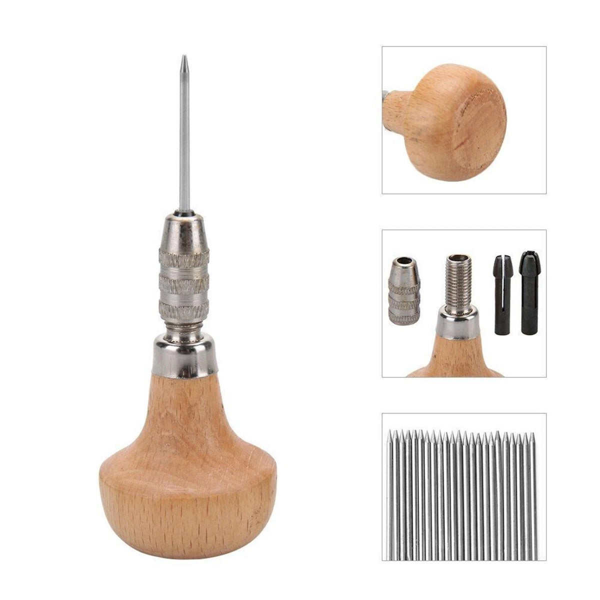 23Pcs/set Beading Tool Diamond Stone Pearl Grain Tools Beader With Wood Handle D