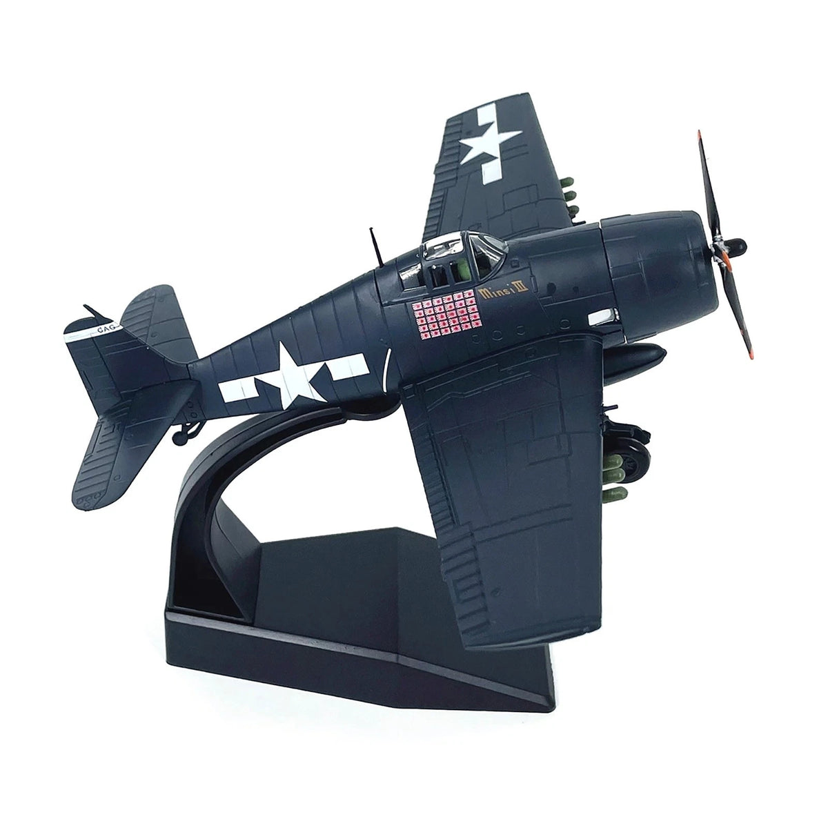 WWII Fighter Aircraft Model F6F Hellcat 1:72 Scale For Alloy Display