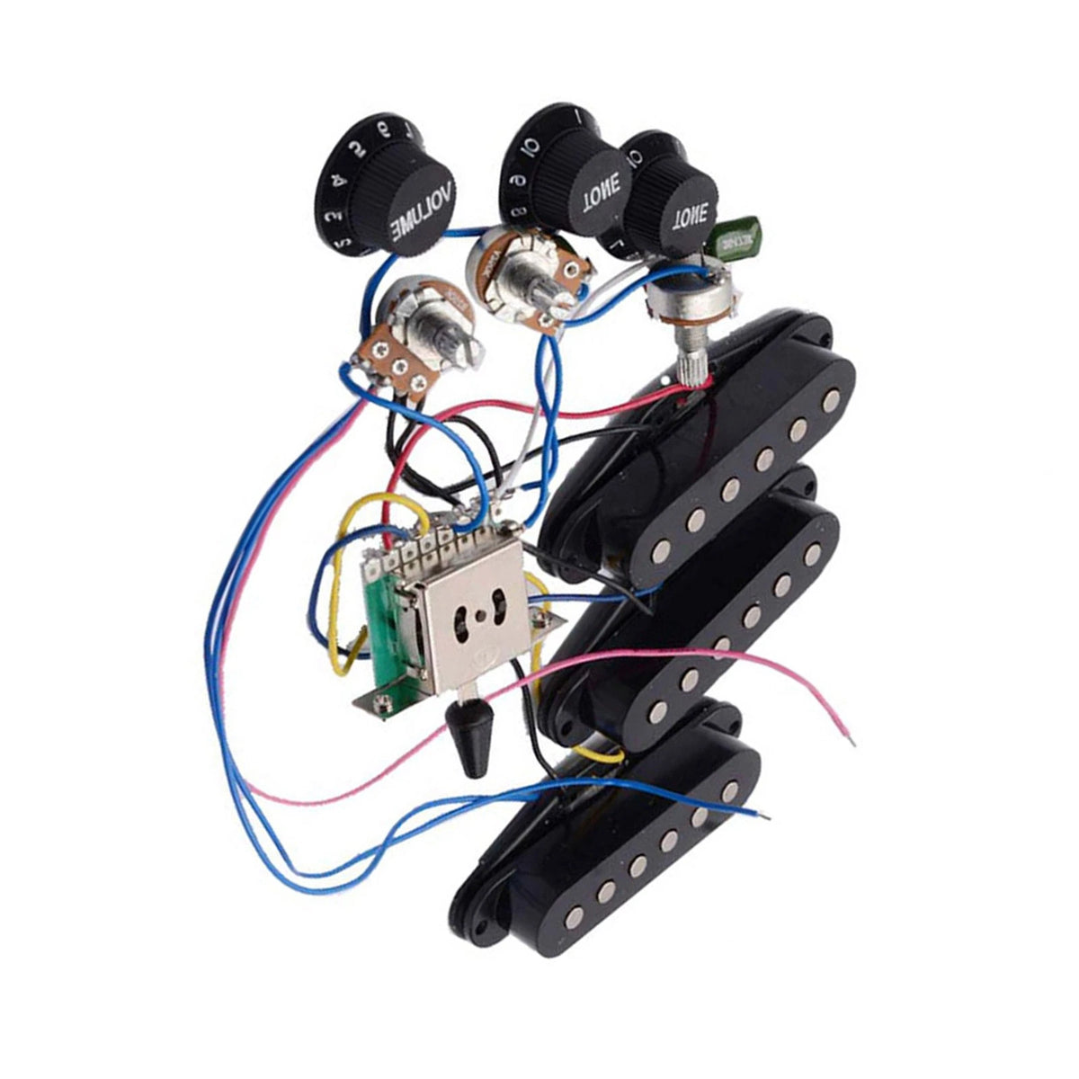 1 Volume 5-Way Switch Pickups Wiring Harness Prewired For ST Electric Guitar z