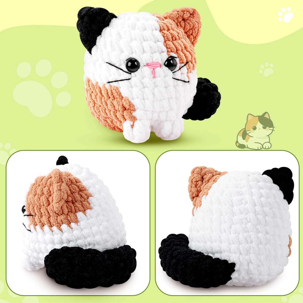 Cat Crochet Kit for Beginners-Calico Kits Adults Calico