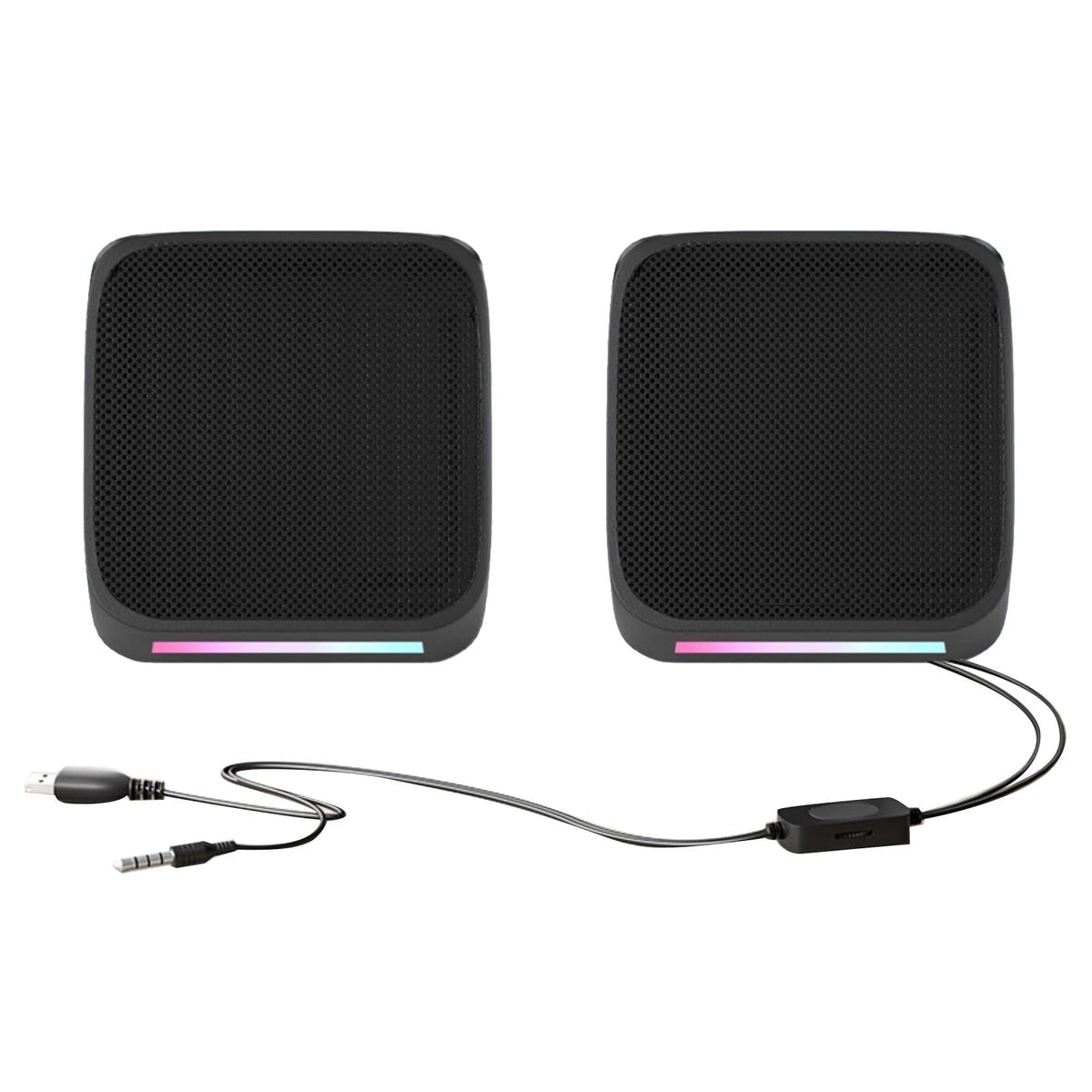 1 Pair Durable Small Desktop Speakers for Computer with Very Loud Clear Sound