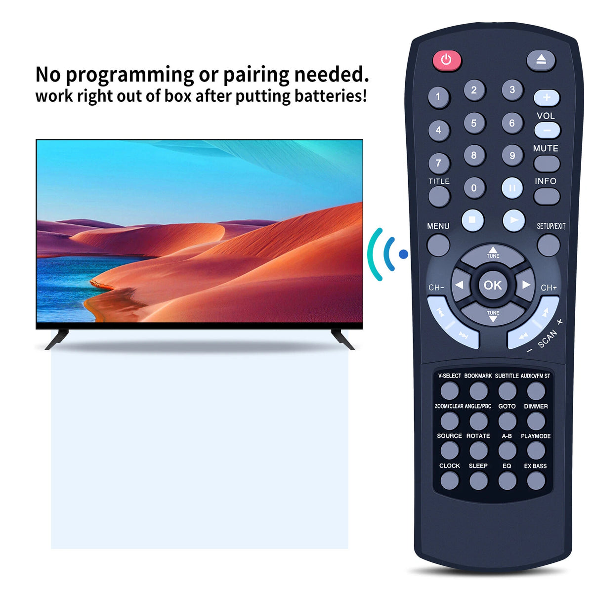 Replacement Remote Control For INSIGNIA DAV8611 Audio System NS-A3111
