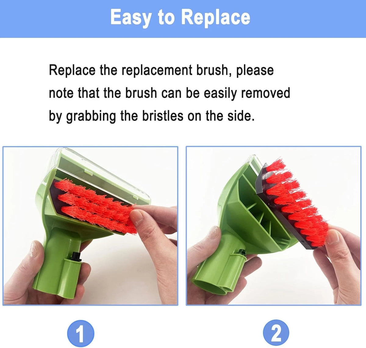 Upgraded 1400B Little Green Machine Brush Replacement for 1+2 Pack