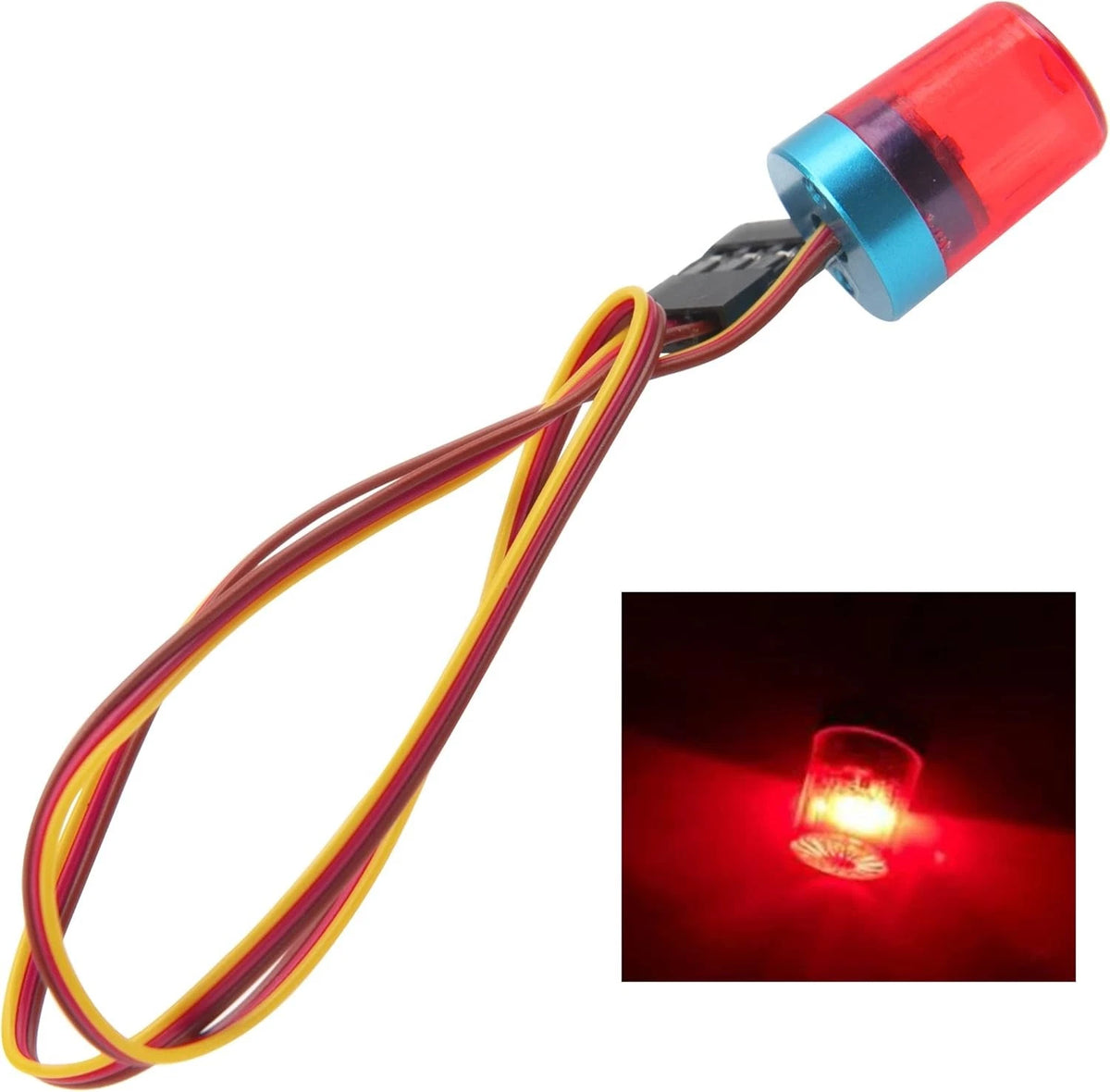 2Pcs Vgoohobby Multi-Function RC LED Flash Lights Alarm Lamp Flashing Red