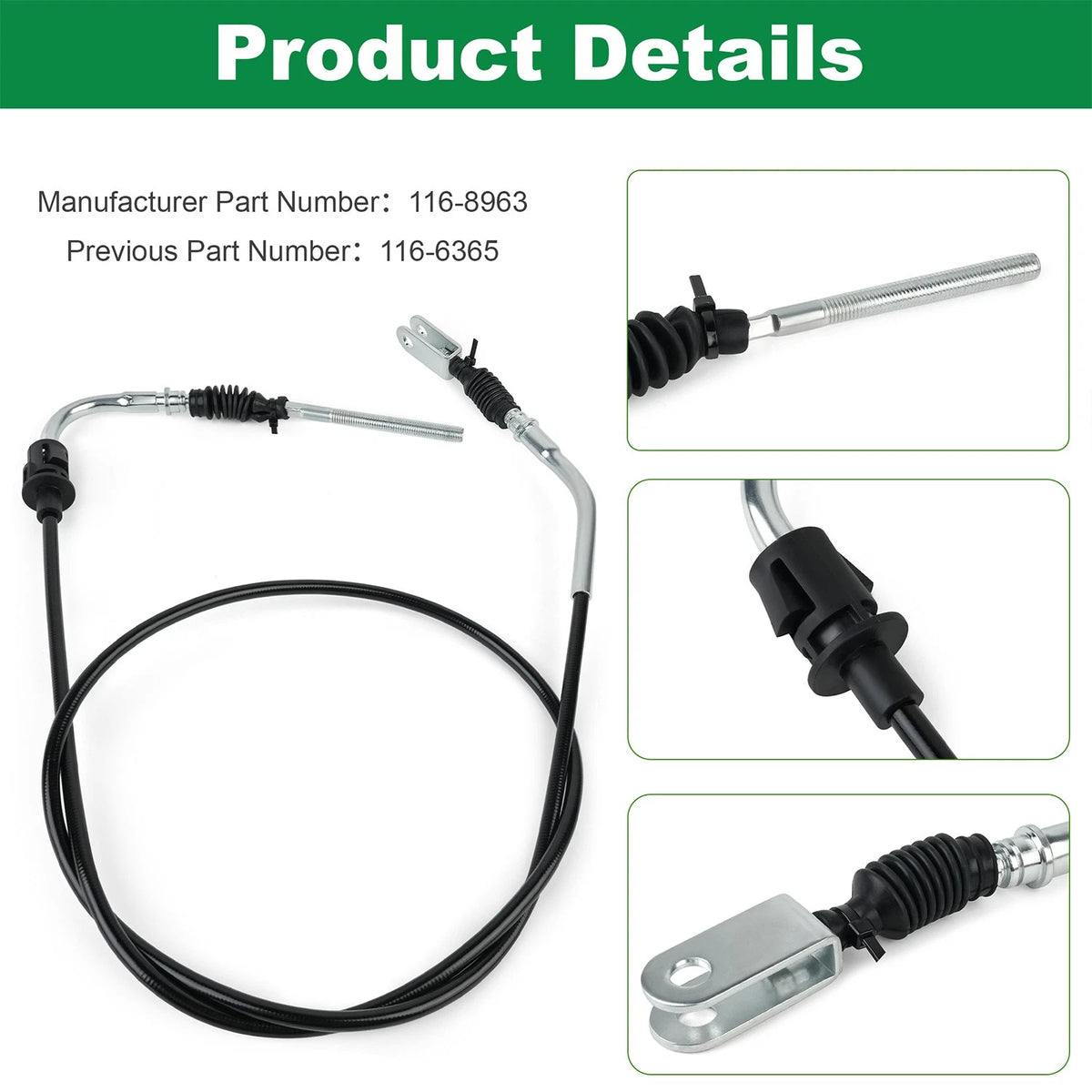 Brake Cable 116-8963 for Exmark Lazer Z Mowers – E-Series, S-Series, X-Series