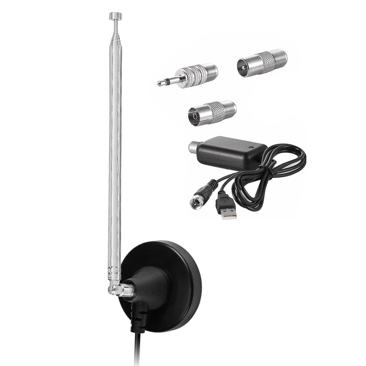 3dBi DAB FM Radio Antenna Digital Telescopic Indoor Antenna with Magnetic Base