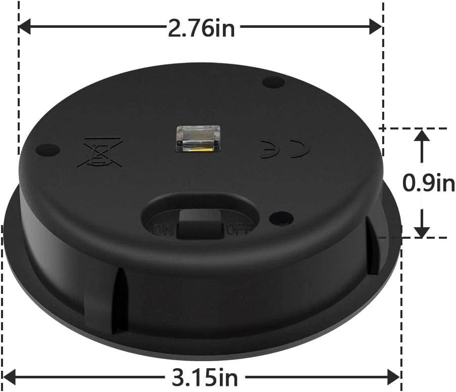 Replacement Solar Light Parts, 2 Pack Lights 3.15INCHES, Black