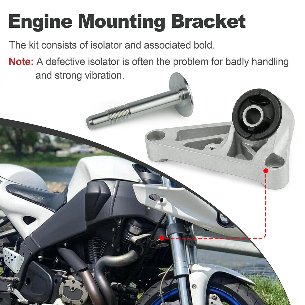Front Isolator Kit for Buell XB Models form 2002-2010 (XB9, XB12 / S, R, SX, SCG