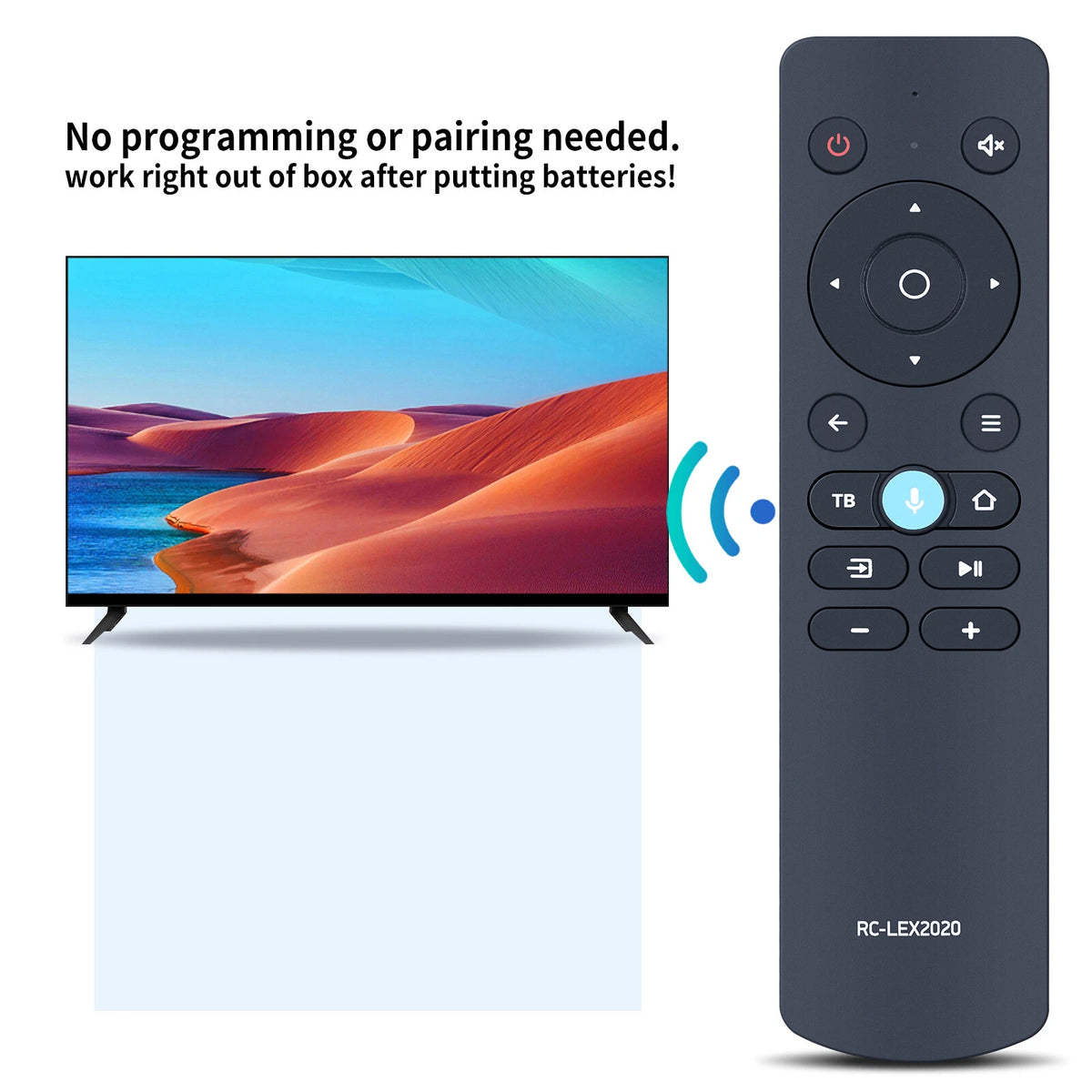 RC-LEX2020 Voice Replacement Remote Control For BBK Smart LCD TV