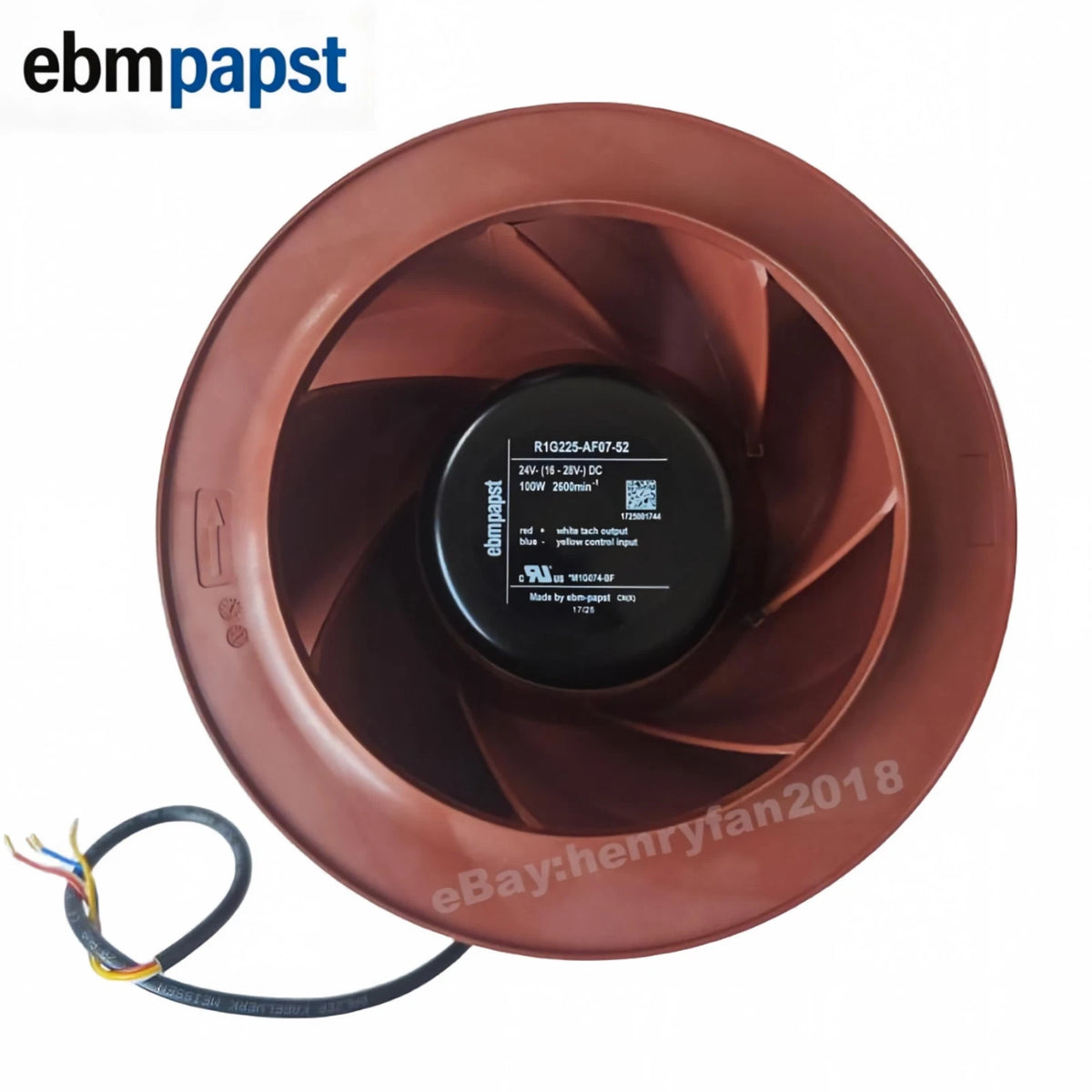 R1G225-AF07-52 for ebmpapst DC 24VDC Centrifugal Fan For Cabinet Cooling