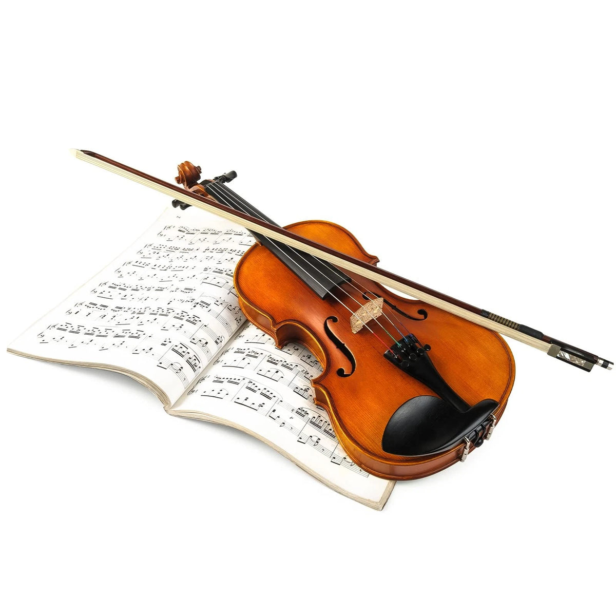 Boao 3 Hanks Mongolian Horse Bow Hair for Violin, Full size, white