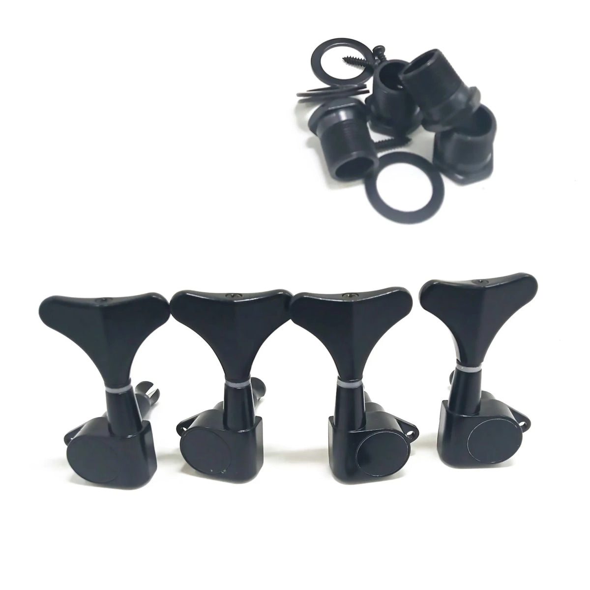Black 2L+2R 4 Acoustic Guitar String Tuning Pegs Closed Gear Machine Heads E
