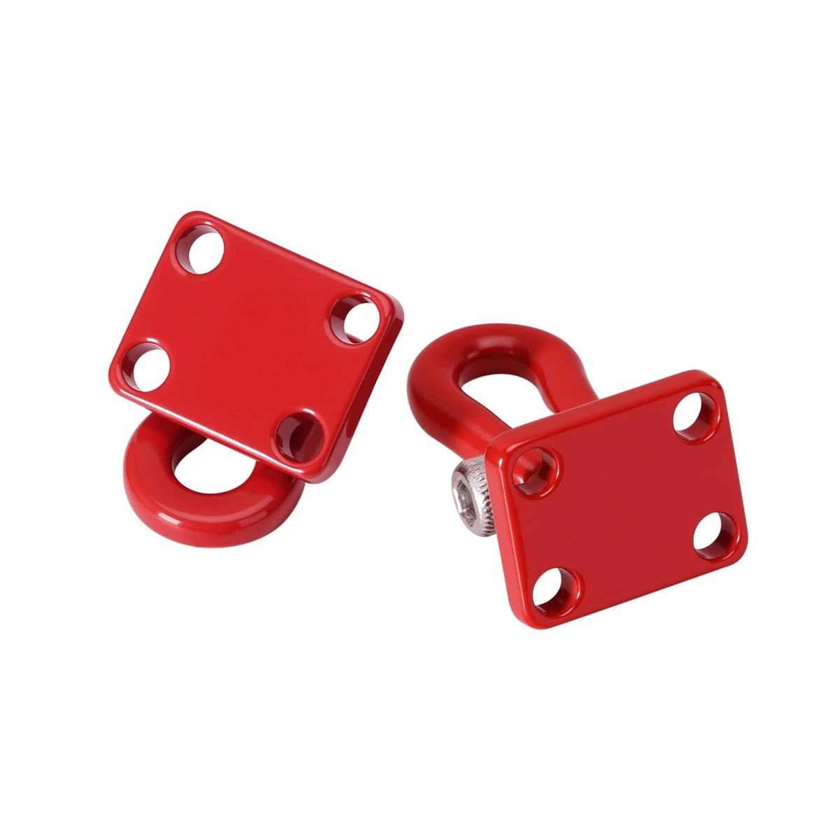 INJORA Metal Tow Hook for SCX24 TRX4M 1/24 1/18 RC Crawlers, 1/24, 1/18, Red