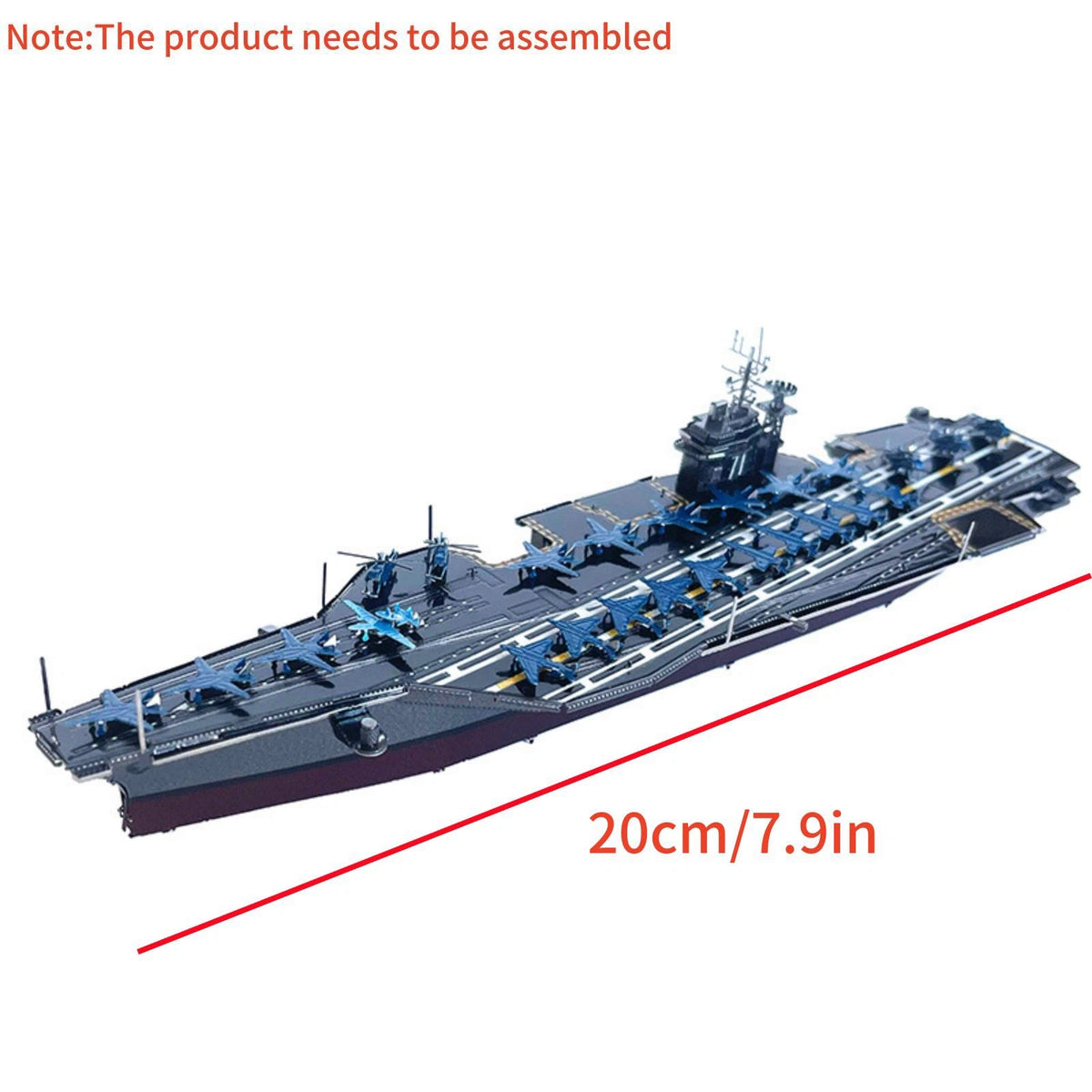 DIY Metal 1/1500 Scale USS Roosevelt Aircraft Carrier CVN-71 Model Kit Gift