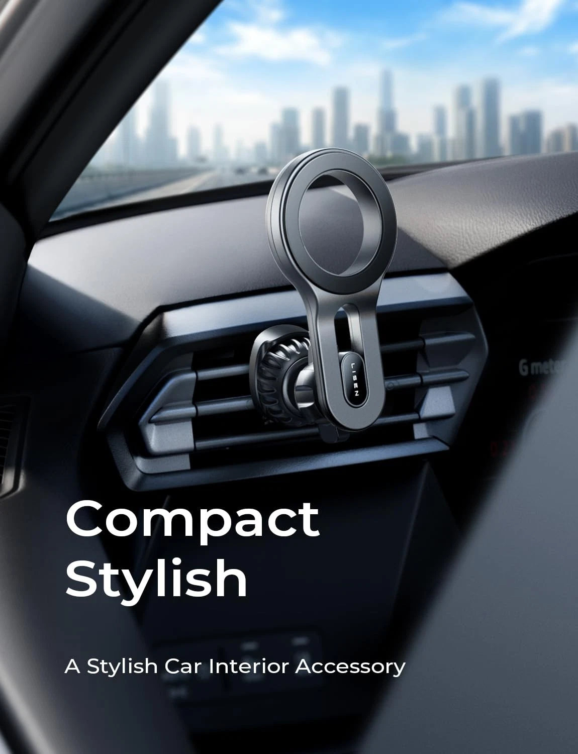 LISEN for MagSafe Car Mount, Magnetic Phone holder your car, Black