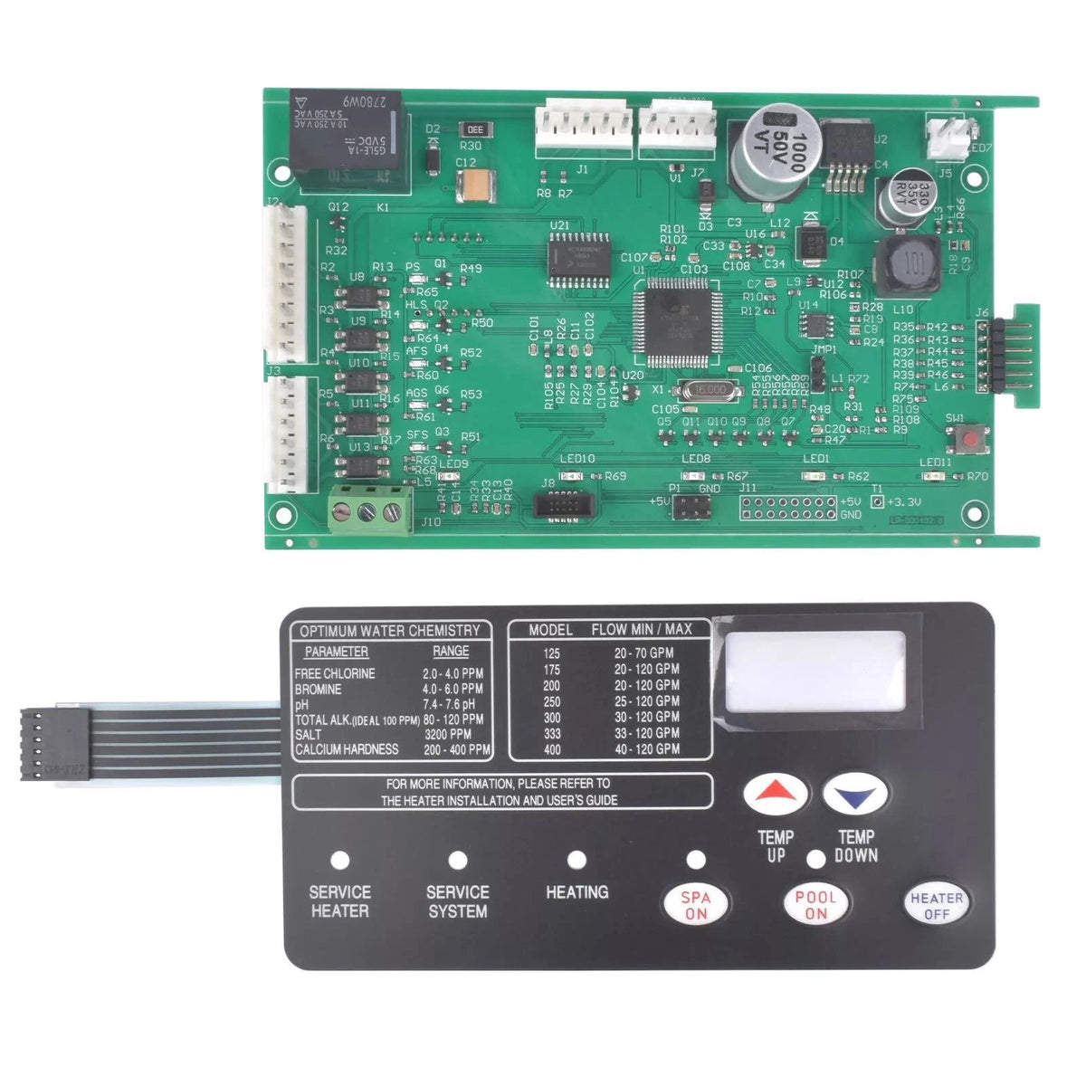 42002-0007S Control Board 472610Z Switch Membrane Pad Kit For Pentair SR400NA