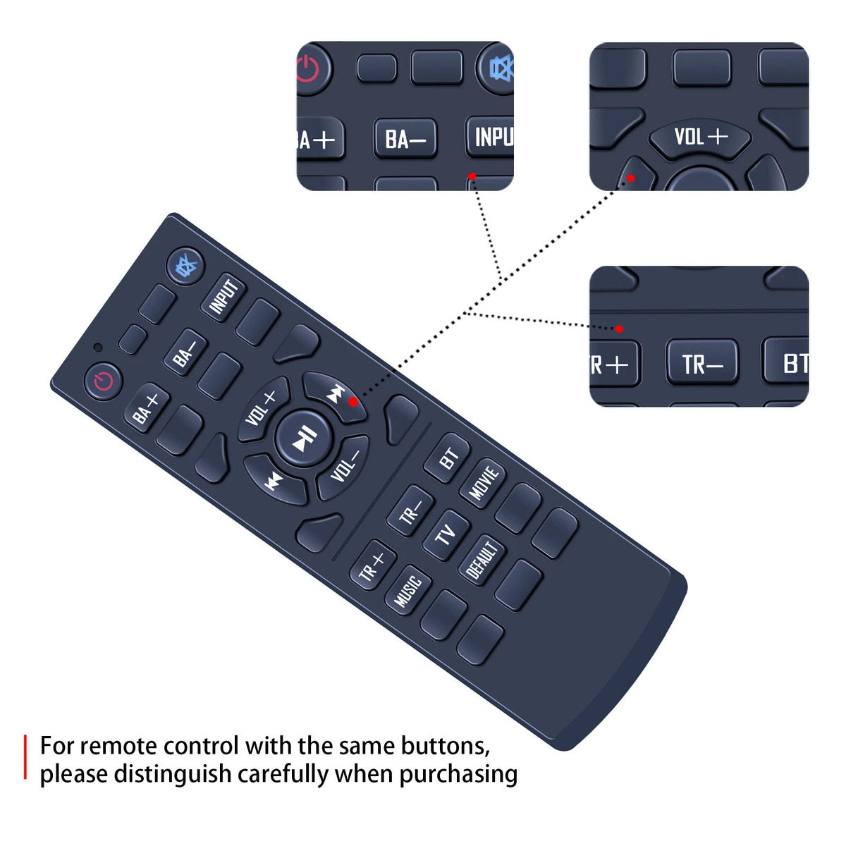 Replacement Remote Control For Wohome S11 Soundbar