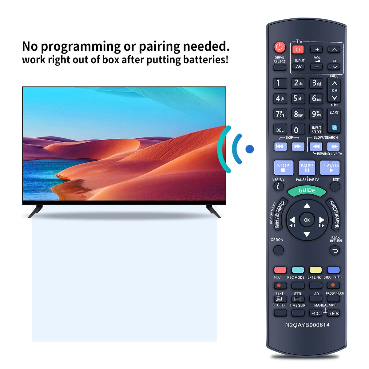 N2QAYB000614 Replacement Remote Control For Panasonic DISC RECORDER