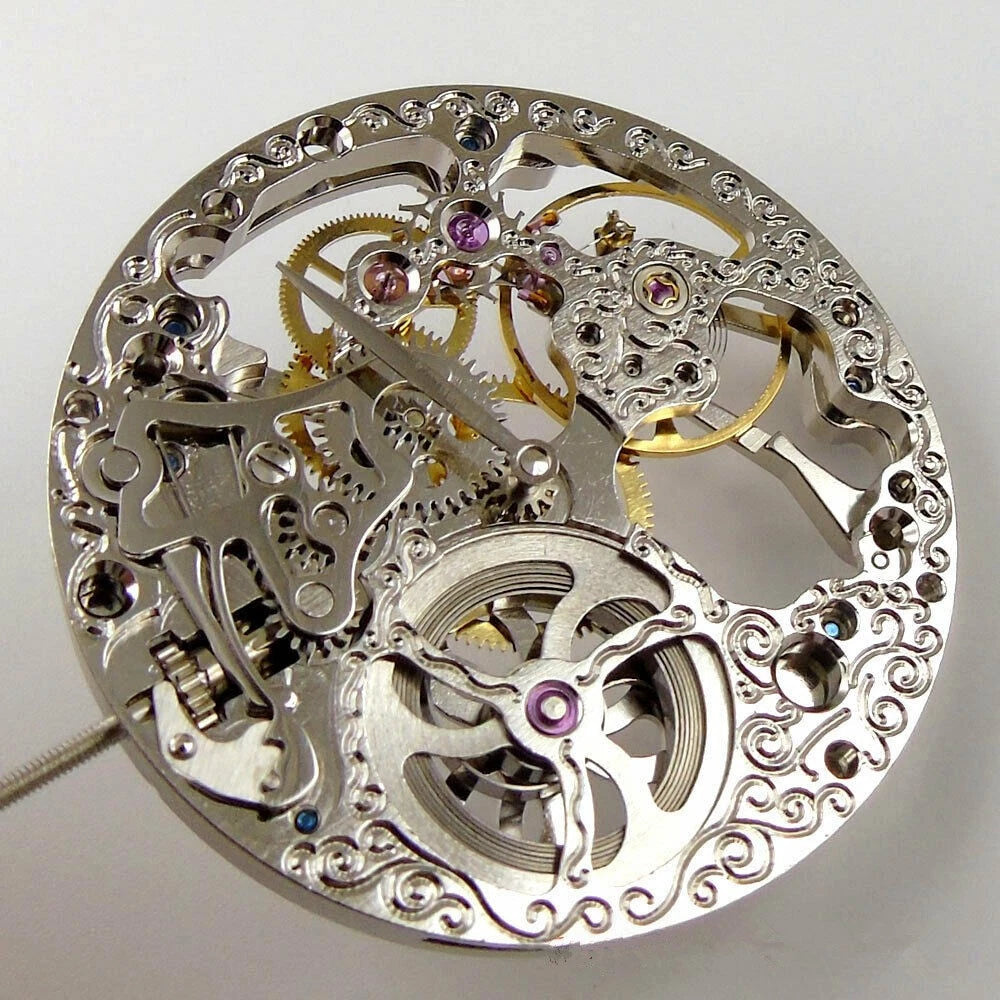 17 Jewels Hollow Manual Mechanical Watch Movement Small Seconds @ 6 For ETA 6498