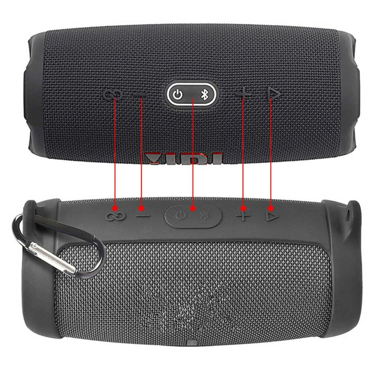 Yellow Soft Silicone Cover Protective Case For JBL Charge 5 Bluetooth Speaker