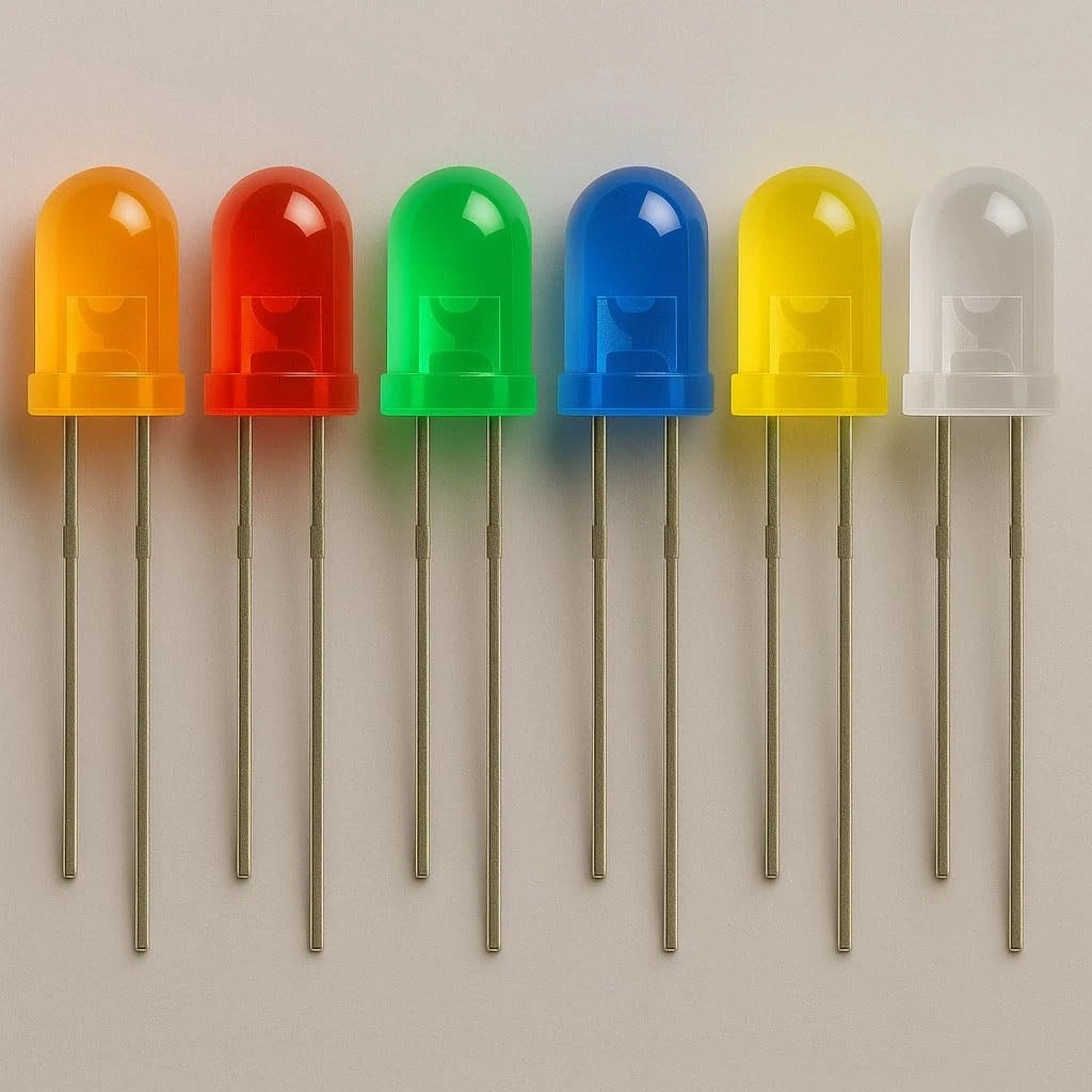 EEEEE 600pcs 6 Colors 5mm LED Diode Assortment Light Kit Box Multi...