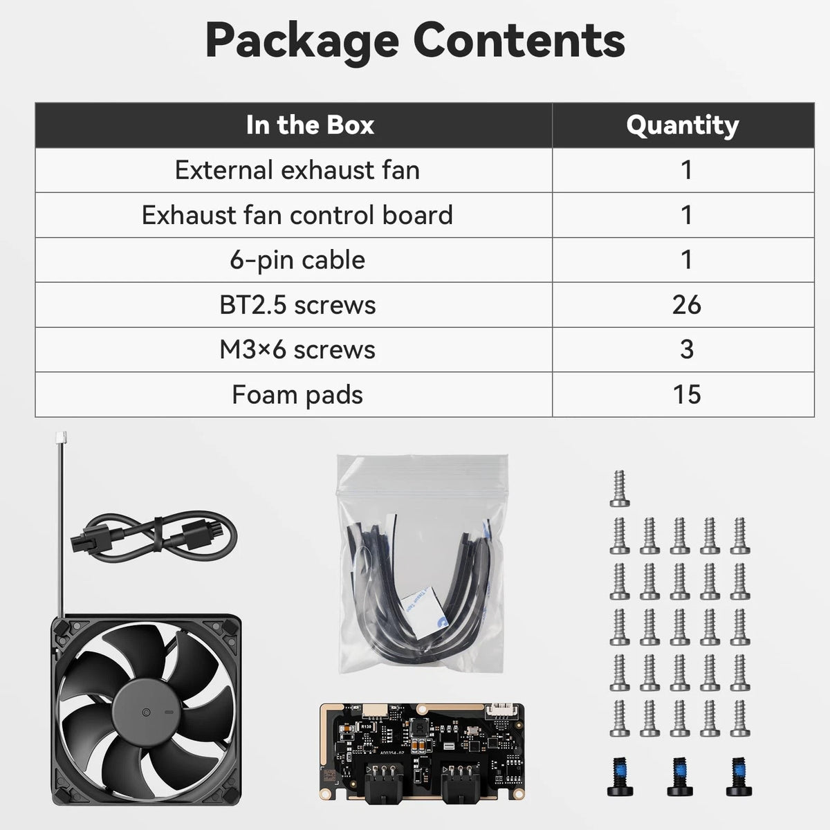 External Exhaust Fan Kit Compatible with Bambu Lab P2S with...