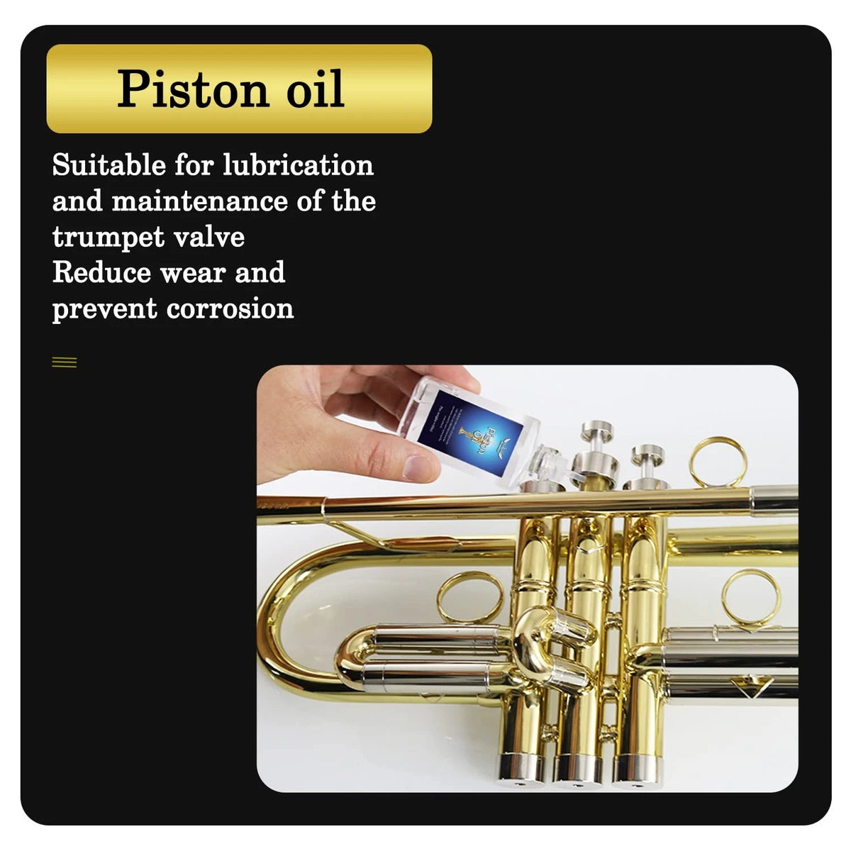 Synthetic Valve Oil,Tuning Slide Grease for Trumpet,Trombone,French 2 in 1