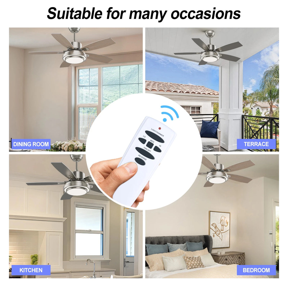 UC7078T / CHQ7078T reversing fan remote for Hunter and Hampton Bay