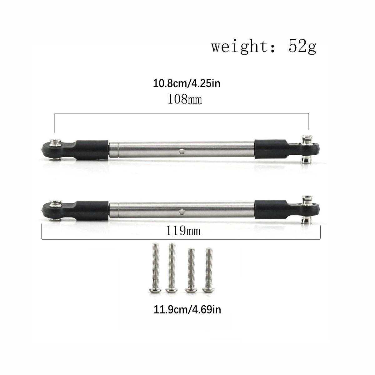 Front Steering Adjustable Tie Rod Replacement For WideMAXX 4x4 Truck-89086-4