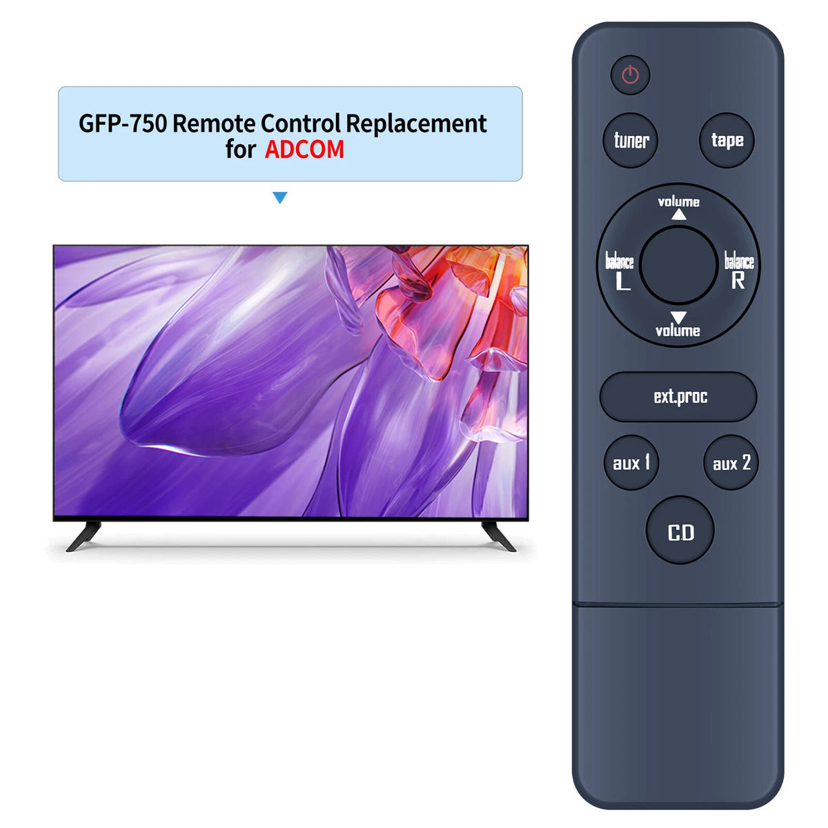 GFP-750 Replacement Remote Control For ADCOM Preamplifiers GFP750