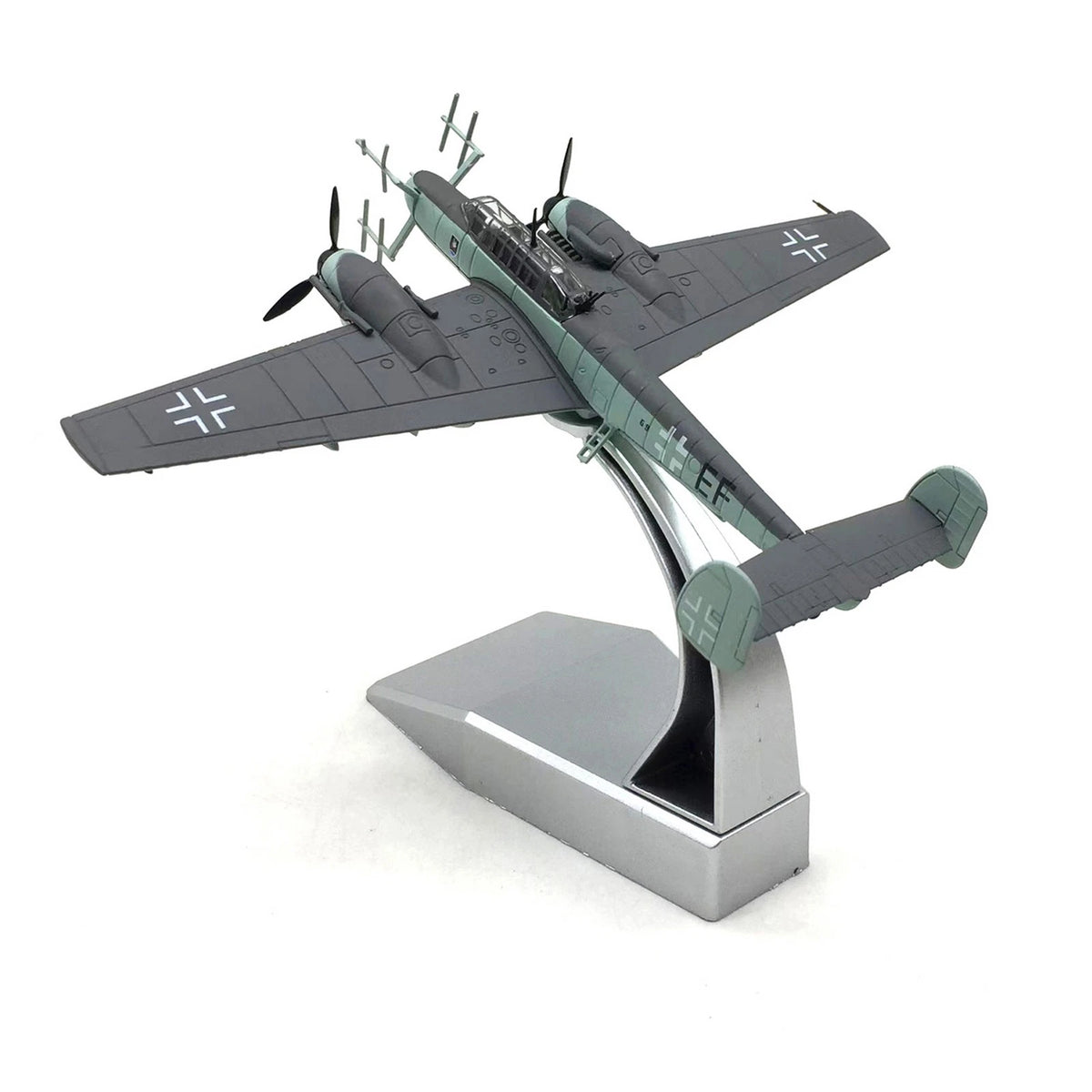 WWII German Bf-110 Fighter G-4 Night Fighter Model 1:100 Alloy Aircraft Model
