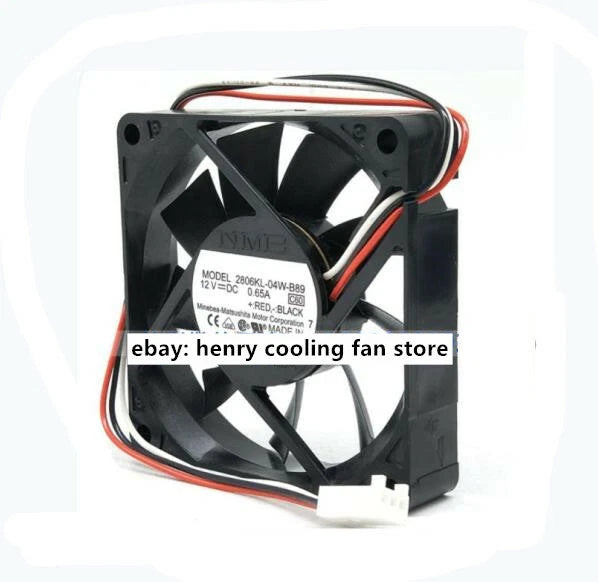 NMB Fan 2806KL-04W-B89 DC 12V 0.65A 70*70*15mm 3Pin Server /CPU Cooling Fan