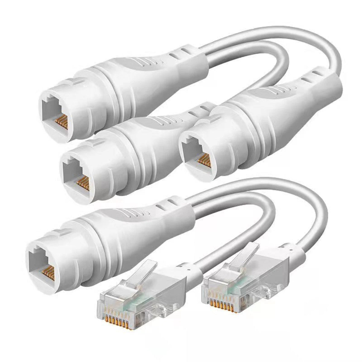 1 to 2 Adapter Network Splitter With Gasket/Rubber Plug/Case/Tailpipe Set