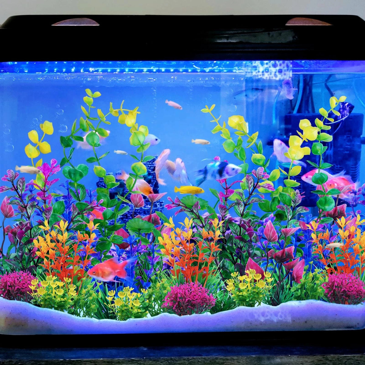 QUOZUO 25pcs Artificial Plant, Fish Tank Decorations Plants, Colorful