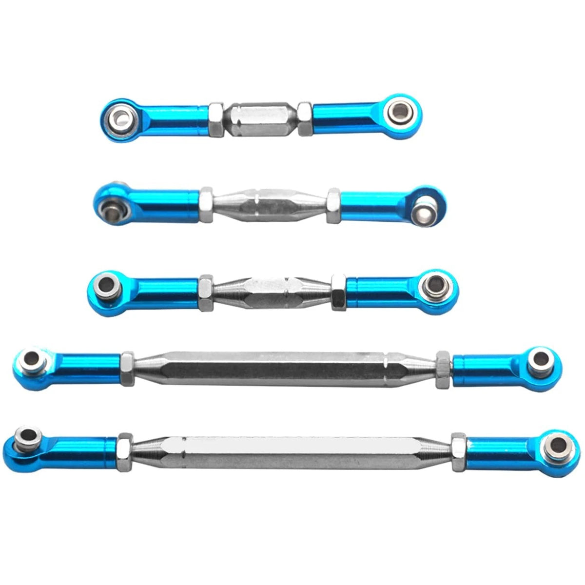 ShareGoo 9Pcs Metal Pull Rod Steering Servo Link Linkages Swing Arm Tie 1/12