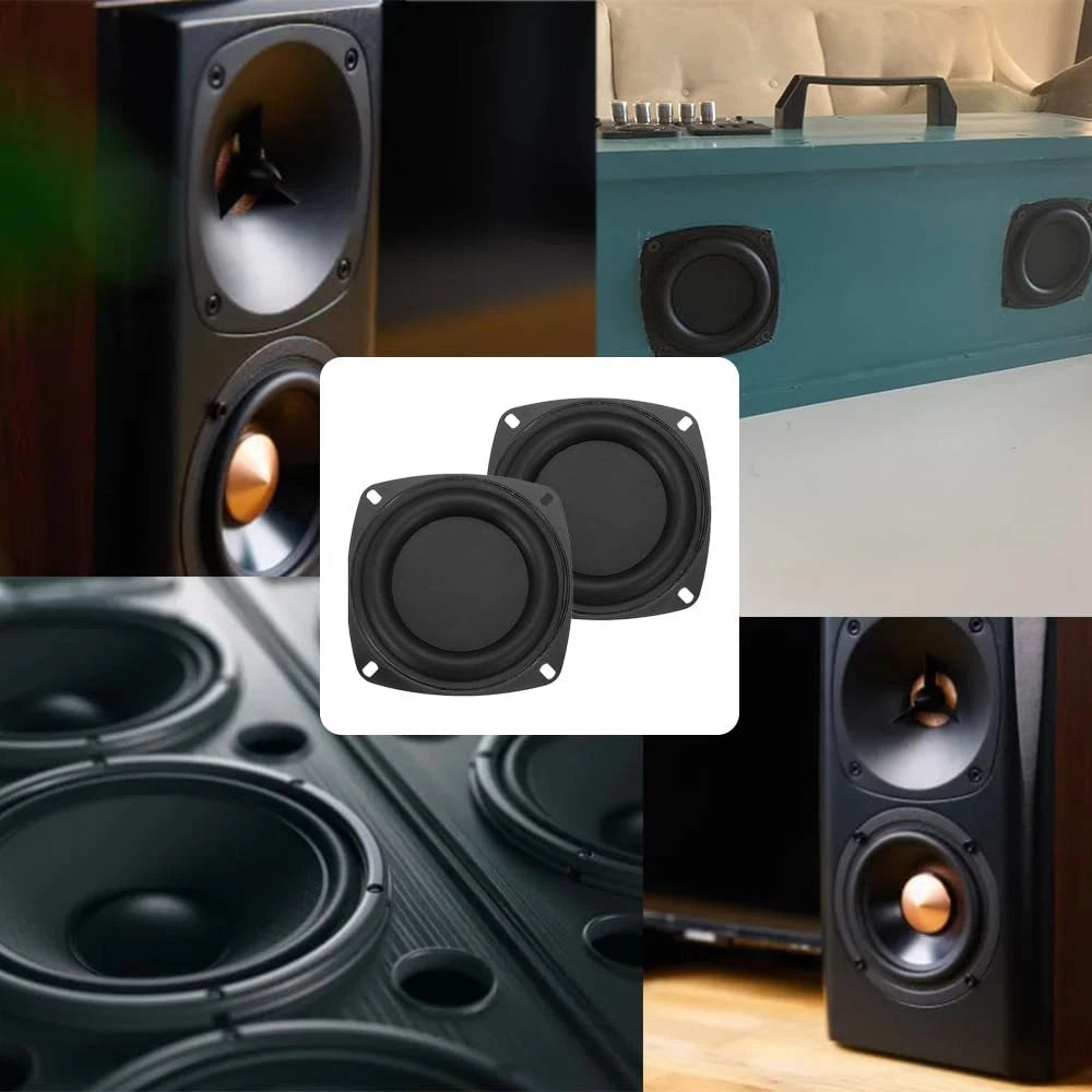 LHMYTREE 2 PCS 4-Inch Woofer Vibrating Membrane,Bass Loudspeaker Passive...