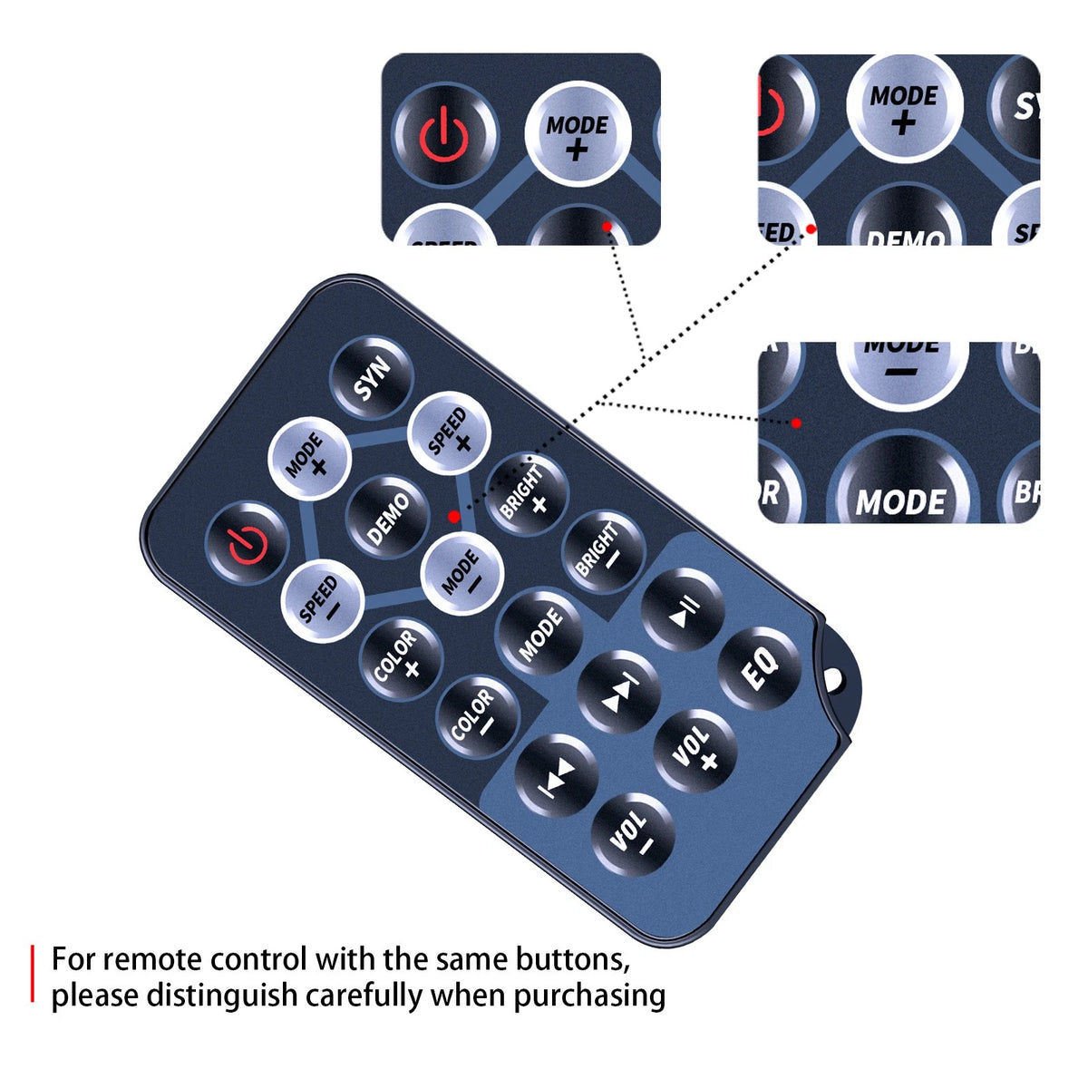 Remote Control For BOSS Audio Sound Bar BRT37SLR, BTR25SLR, BTR17SLR, BRT36RGB