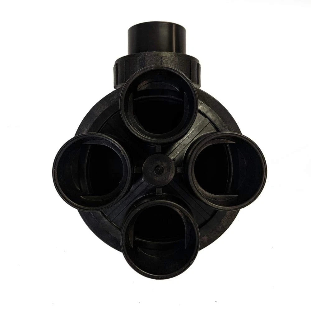 FIMCO 1 ½” in 4 Outlet Indexing Valve with 2, 3 and 4 Zone Cams 1 1/2", Black