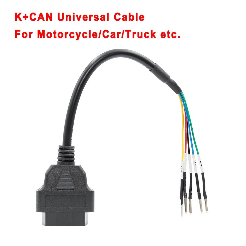 16-Pin OBD OBD2 Female K Line CAN Line Tester Connector Car Diagnostic Tool