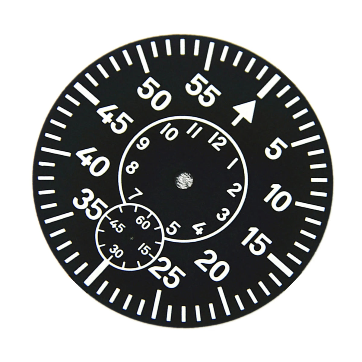1Pc Watch Dial Plate Green Luminous Second At 6 For ETA 6498 For Seagull ST3620