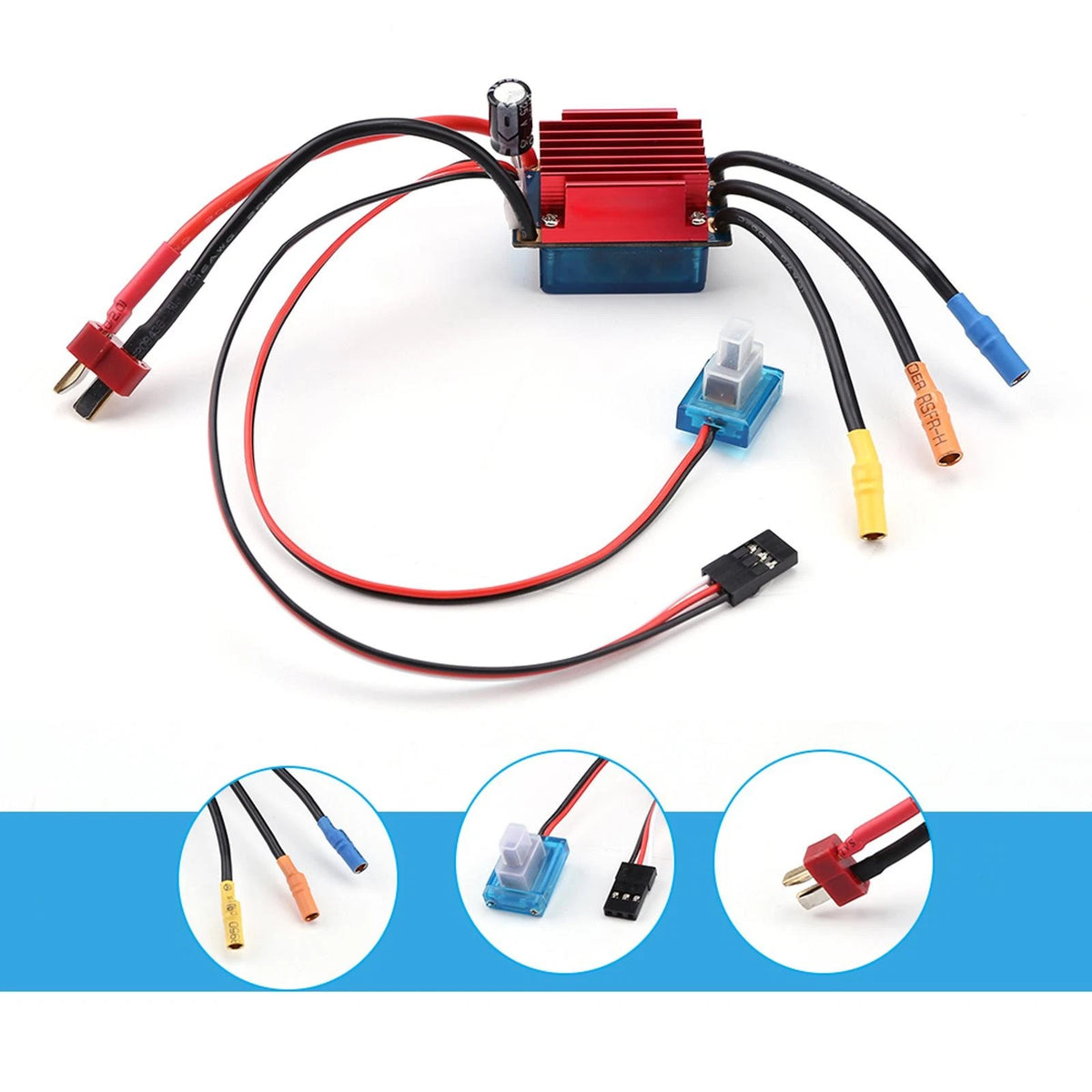 35A Brushless ESC Waterproof Speed Controller for 1/16 1/18 RC Car Truck d