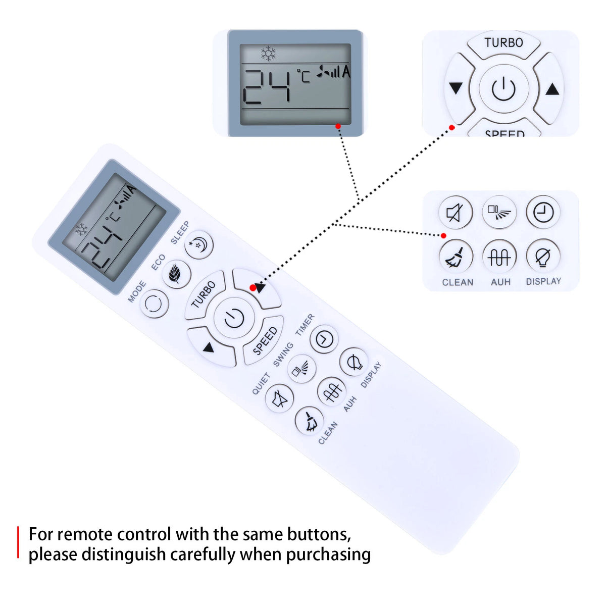 KKG26A-C1 Replacement Remote Control For Changhong Air Conditioner