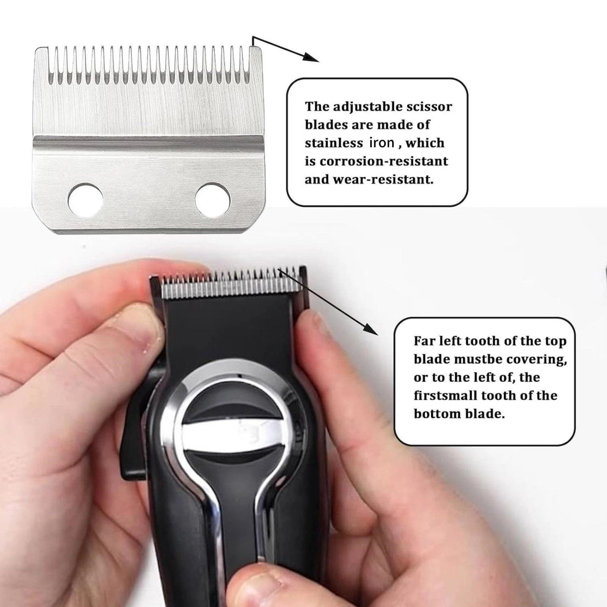 1* Adjustable 2 Hole Standard Clipper Blade Fit For Wahl Multi-model Clipper