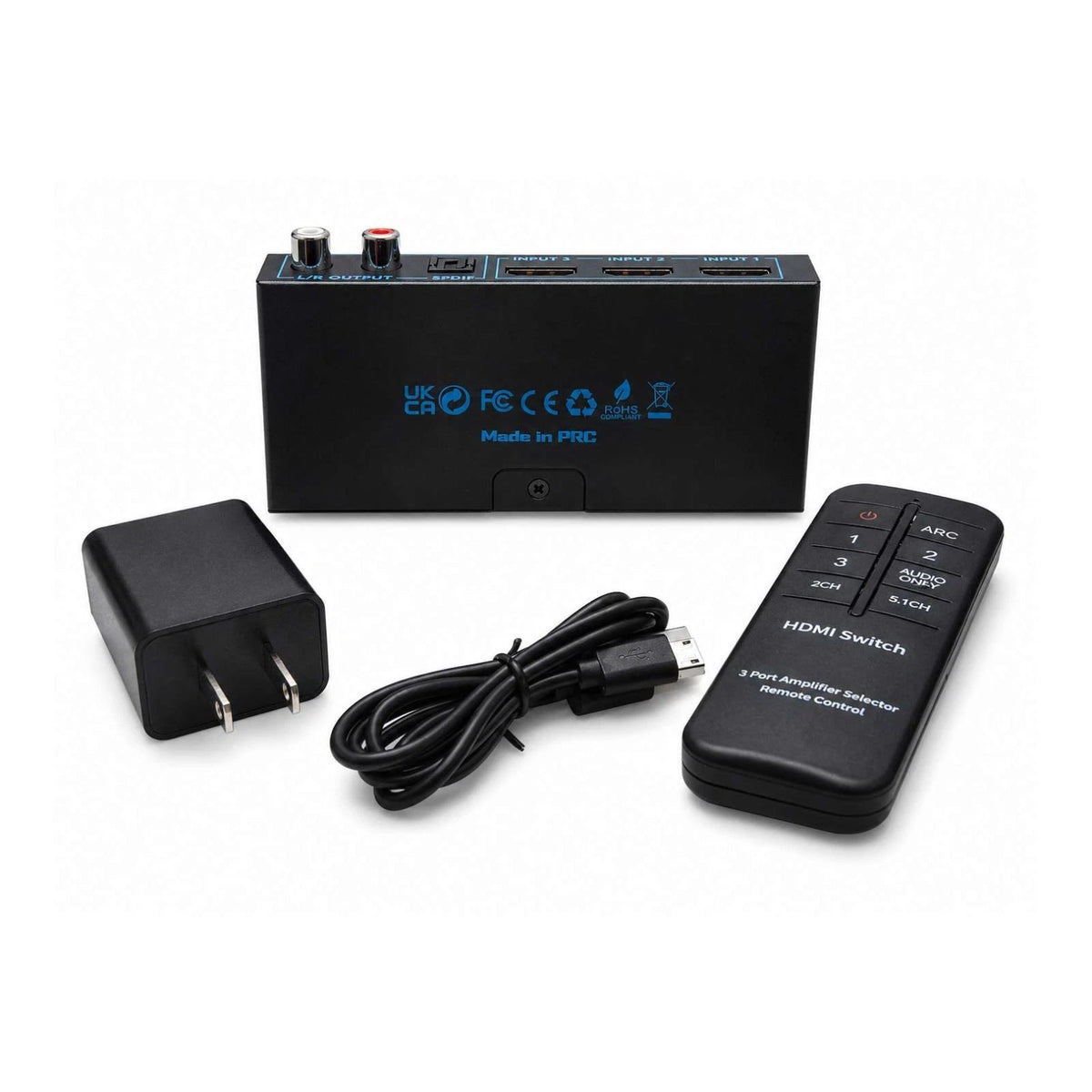 HDMI 3X1 Switch Splitter Audio Extractor 4K 1080P Video Converter For PS4 TV PC