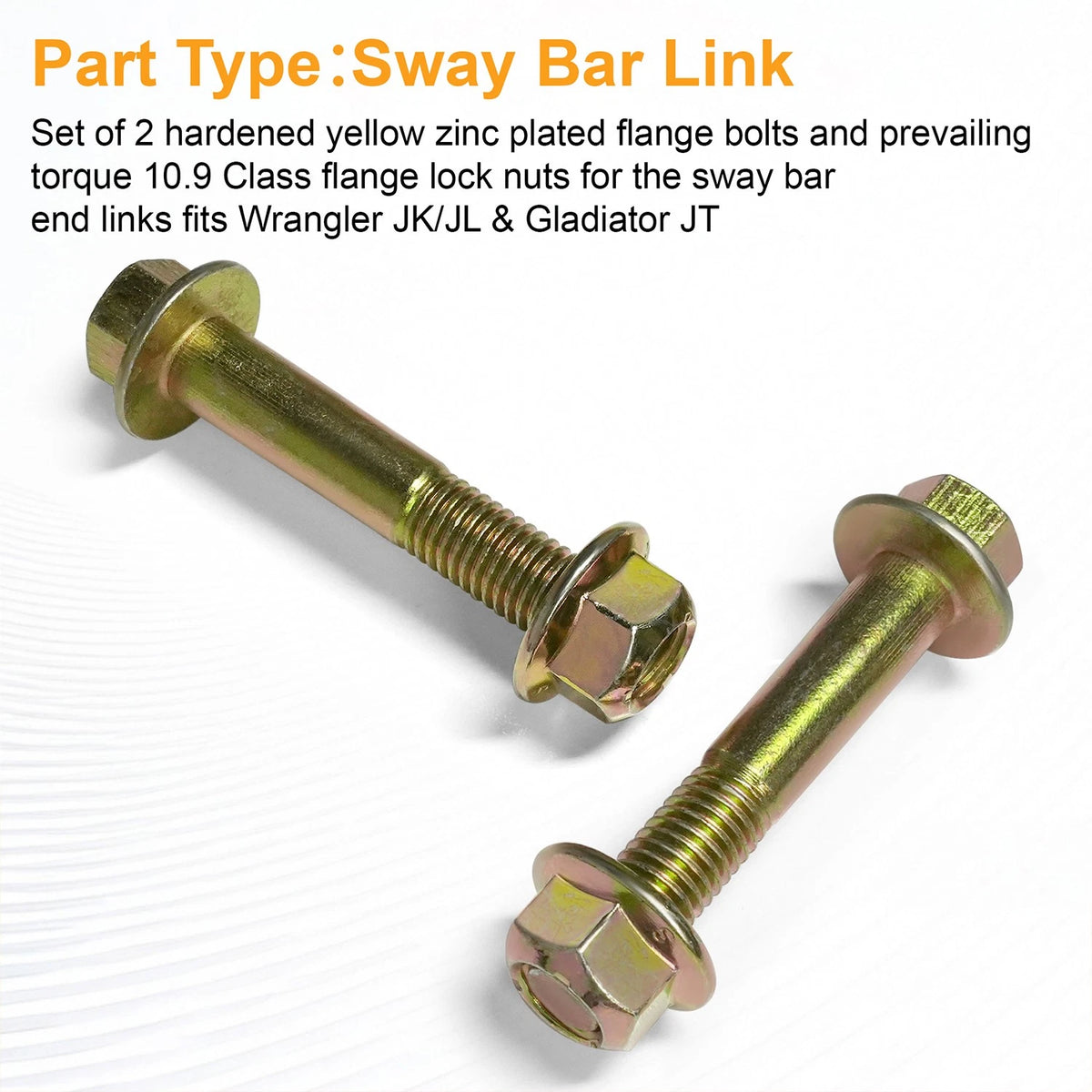 6104242AA, 6104718AA M12x1.50 Hex Bolt for Jeep Wrangler JL, JK & Gladiator JT